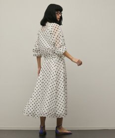 GRACE CONTINENTAL ドットフロッキーブルゾン