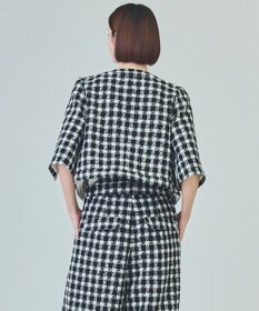 GRACE CONTINENTAL チェックツイードショートジャケット