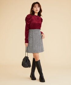 Feroux 【古畑星夏さん着用】ギャザーショルダーベロア プルオーバー