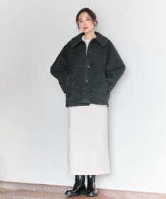 #Newans 【洗濯機可能/セットアップ】ナローシルエットエアリースカート