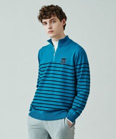 23区GOLF 【MEN】【手洗い可】コットンブレンド ハーフジップ ニット