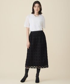 自由区 L テープエンブロイダリー スカート