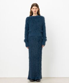 NAVE 【ReNAVE・洗える】メルティーシャギーニット スカート