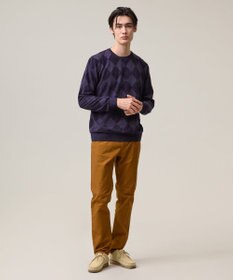 J.PRESS MEN アーガイルワントーンリンクス ロングスリーブ Tシャツ