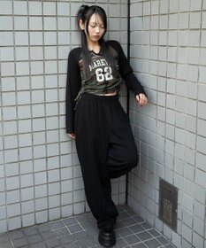 WEGO キーネックサイドドロストラグランロンT