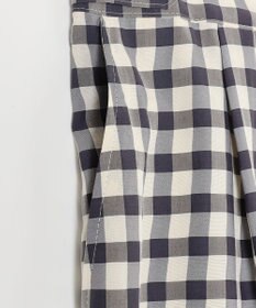 J.PRESS LADIES S 【洗える】アセVisギンガム イージー パンツ