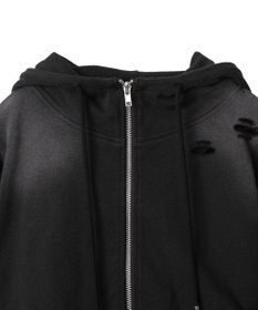 WEGO ヴィンテージウォッシュWジップショートパーカー