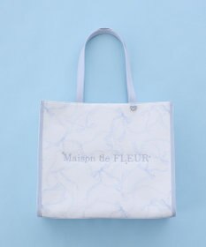 Maison de FLEUR リボンパールプリントマルチポケットトートバッグ