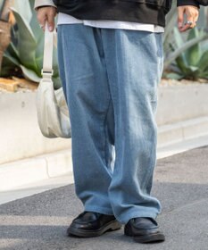 WEGO コーデュロイイージーワイドパンツ