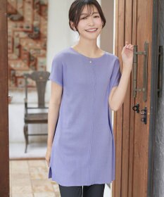 Tiaclasse 【新色追加】フレンチスリーブニットチュニック