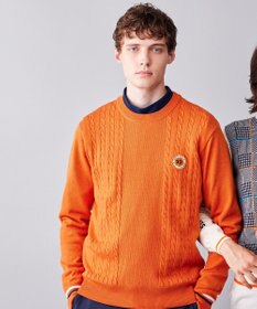 23区GOLF 【MEN】ウールブレンド カラーニット ラウンドから普段のお出かけや、お散歩まで◎