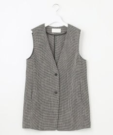 自由区 L 【洗える】ライトカラミミドル丈 ジレ