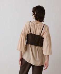 GRACE CONTINENTAL レースキャミ付カフタンブラウス