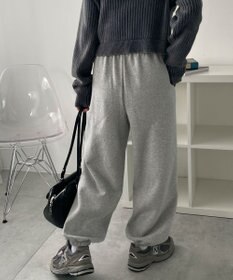 WEGO 【あったか/ウエストゴム】裏起毛スウェットジョガーパンツ