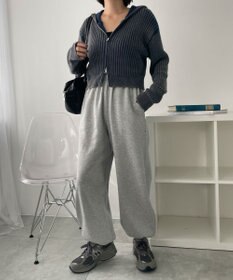 WEGO 【あったか/ウエストゴム】裏起毛スウェットジョガーパンツ