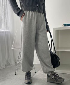 WEGO 【あったか/ウエストゴム】裏起毛スウェットジョガーパンツ