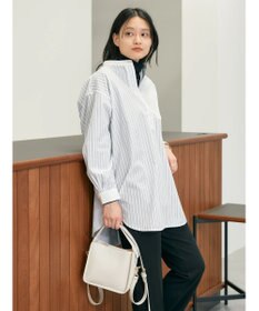 AMERICAN HOLIC イージーケアバンドカラーシャツチュニック