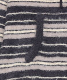 WEGO 【ユニセックス着用ITEM】シャギーボーダーニットパーカー