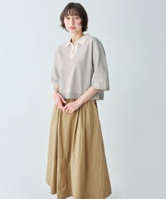 ANY L 【2SET】バイカラーポロニット×スカートセット