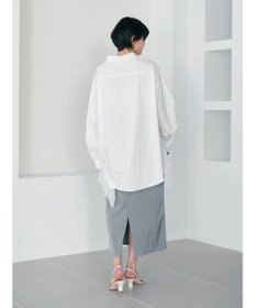 YECCA VECCA シアーMIXアシメシャツ