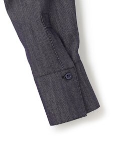 ICB 【洗える】リアクティブソフトデニム バンドカラーシャツ