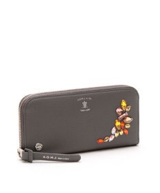 A.D.M.J. 【牛革】モーツァルト クリスタルソーイング ラウンドウォレット