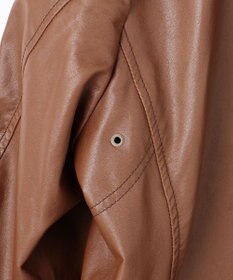 JOSEPH ABBOUD ベジタブルラムスキンレザーコート