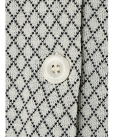 earth music&ecology ダイヤ柄ジャガードカーディガン