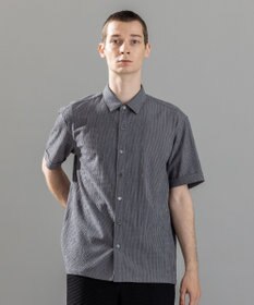 JOSEPH HOMME 新素材【通気性/ストレッチ】トリコサッカーストレッチ 　レギュラーカラー半袖シャツ