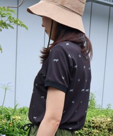 PW CIRCULUS 【WOMEN】【ストレッチ / UVケア】アニマルプリント カノコ ポロシャツ ゴルフウェア レディース