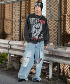 WEGO 【ユニセックス着用ITEM】ヴィンテージグラフィックドッキングプルオーバー