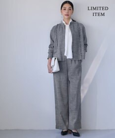 ICB L 【WEB限定】 ドレープサテン ボウタイブラウス