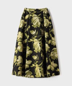 GRACE CONTINENTAL ラメフラワージャガードスカート