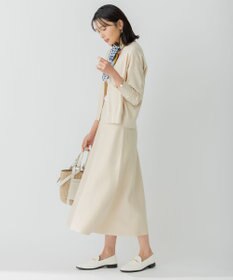 23区 【洗える】テンセルストレッチ Vネック ショート カーディガン