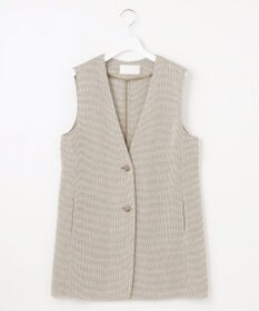 自由区 L 【洗える】ライトカラミミドル丈 ジレ