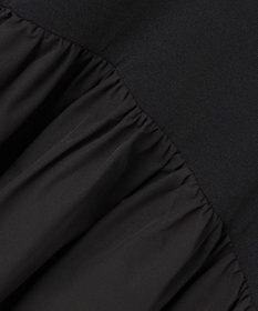 組曲 襟付きドッキング ニットワンピース