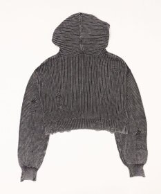 WEGO ダメージニットジップパーカー