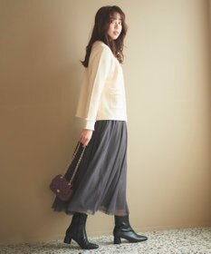 Feroux 【ONWARD CROSSET MAG掲載】ツイードライクニット ジャケット