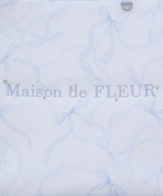 Maison de FLEUR リボンパールプリントマルチポケットトートバッグ