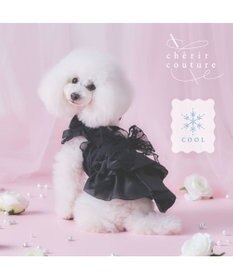 PET PARADISE cherircouture 接触冷感リボンワンピース 《ブラック》 小型犬
