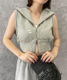 WEGO ヴィンテージウォッシュWジップN／Sパーカー