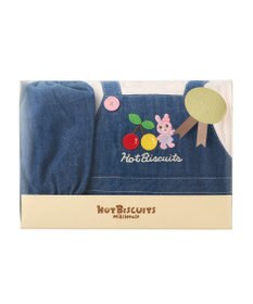 MIKI HOUSE HOT BISCUITS オーバーオール風 スタイ＆ブルマ ギフトセット【クリアケース付き】