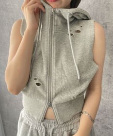 WEGO ヴィンテージウォッシュWジップN／Sパーカー