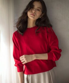 組曲 S 透かし柄 ニットプルオーバー