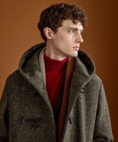 JOSEPH ABBOUD 【キングサイズ・軽量/シェットランドツィード/インポート素材】 シェットランドツィード ダッフルコート