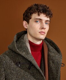 JOSEPH ABBOUD 【キングサイズ・軽量/シェットランドツィード/インポート素材】 シェットランドツィード ダッフルコート