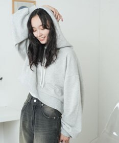 WEGO 配色ロゴデザインショートパーカー