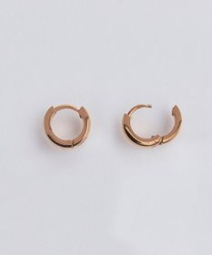 Phoebe 【金属アレルギー対応】ワンタッチメタルフープミニピアス　ローズゴールド/サージカルステンレス