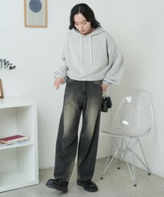 WEGO 配色ロゴデザインショートパーカー