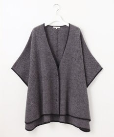 自由区 ヘリンボーン ポンチョ